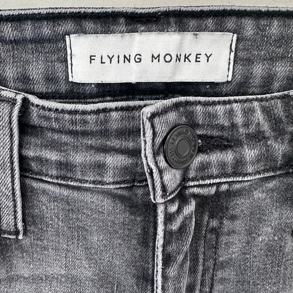 Flying Monkey Women’s Black Washed Distressed Skinny Jeans - 27 - Picture 4 of 12